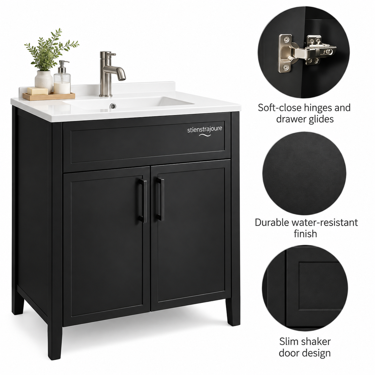 stienstrajoure Bathroom Vanity Cabinet with Sink
