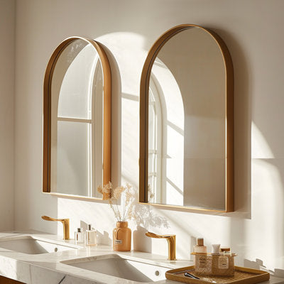 stienstrajoure Set of 2 Arched Wall Mirrors